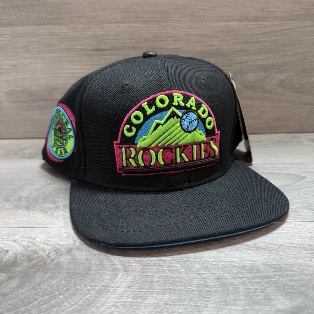 Colorado Rockies Hat Pro Standard Cooperstown Inaugural Year Snapback Black NWT